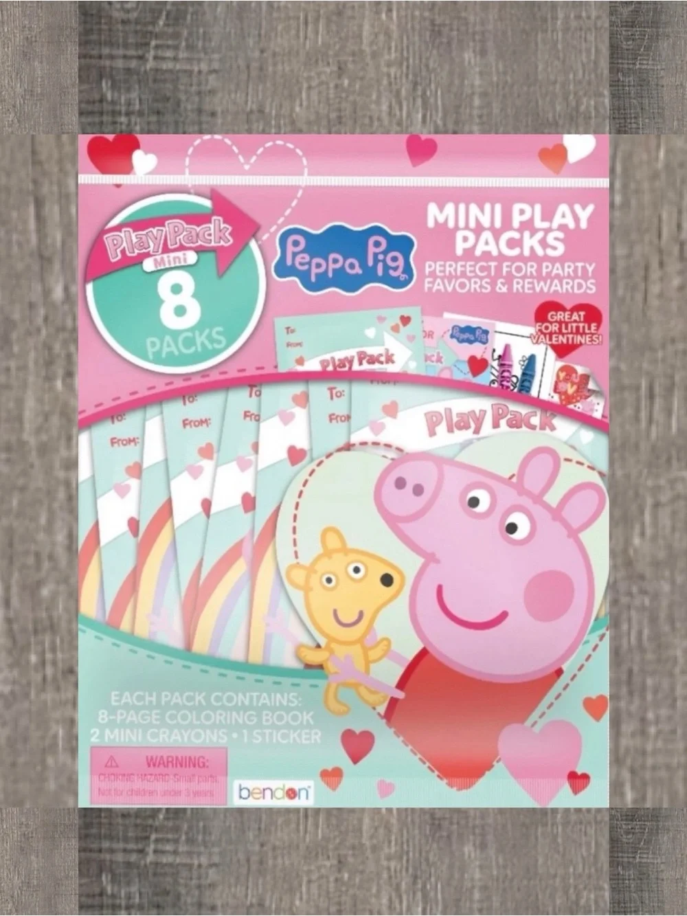 💞 New Pack of 8 Peppa Pig Mini Coloring Play Packs Party Favors
